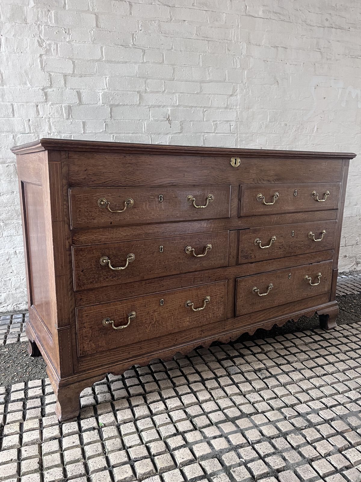 Antique Oak Lancashire Mule Chest Sideboard C1790 photo Furniture