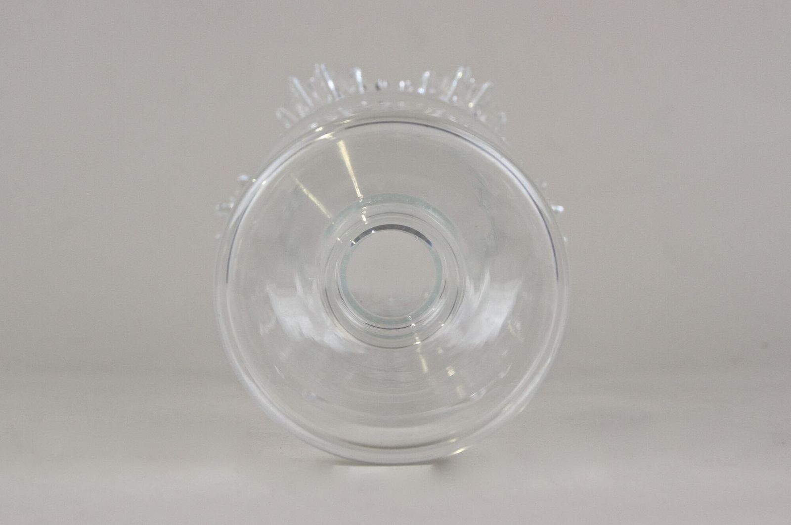 420.0 20th Century Art Nouveau Clear Glass Vase, Ruffled Edge, Austria Circa 1910 photo