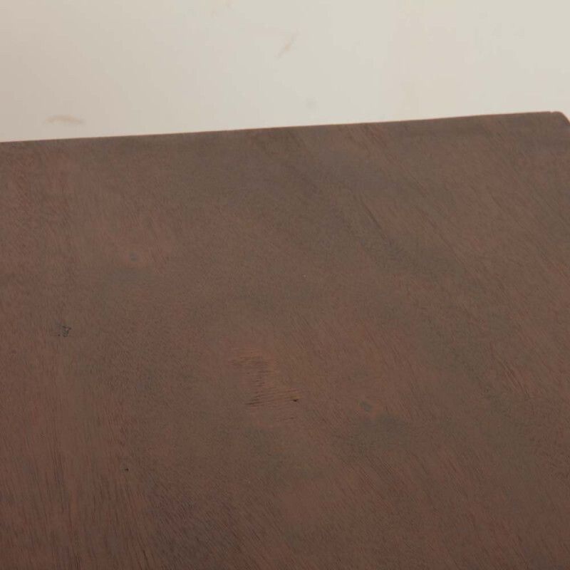 Geometric Wooden Side Table Dating From The 1940s photo vintage