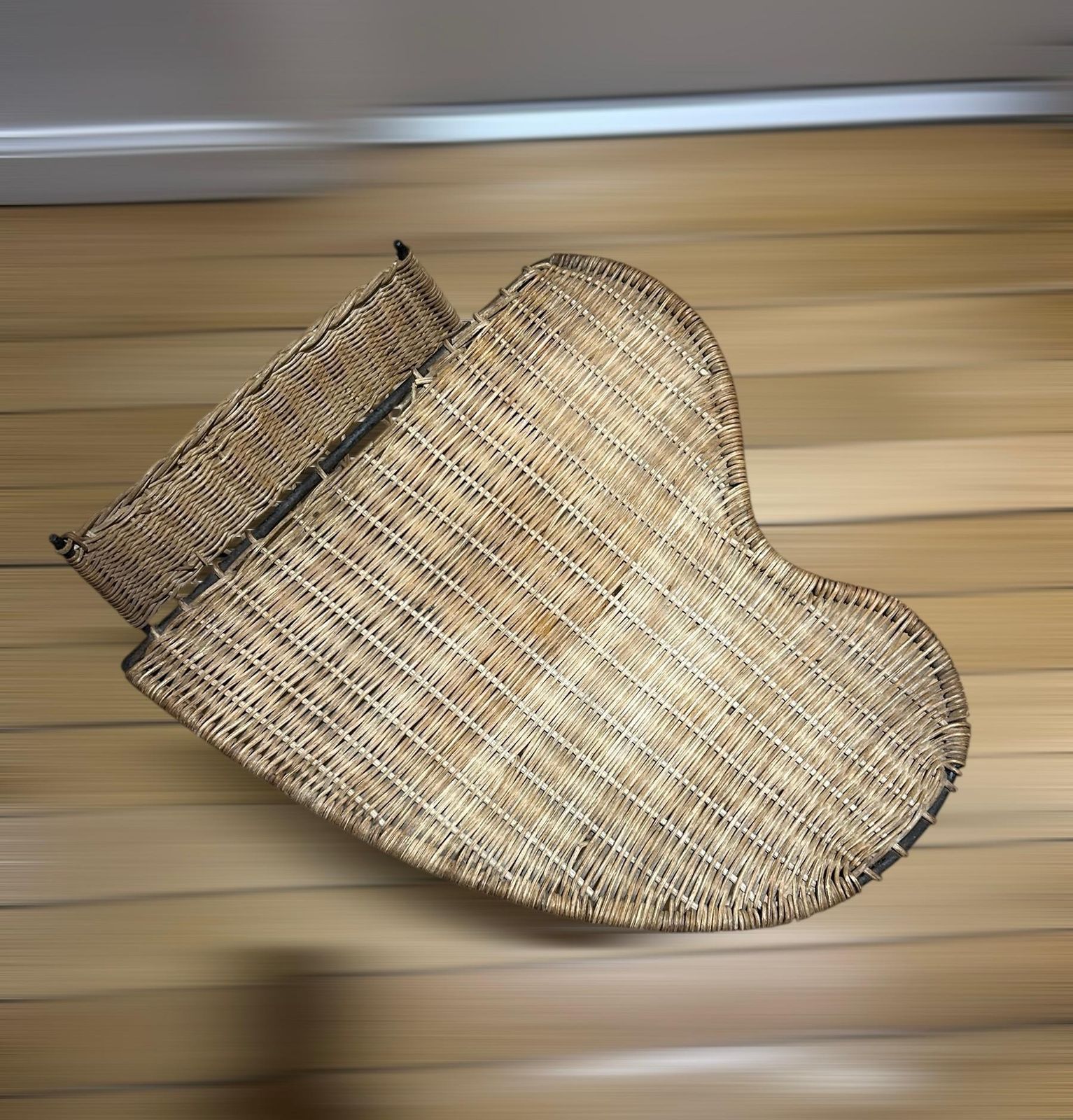 Free Form Table In Woven Wicker And Metal By Raoul Guys 1950s photo Furniture