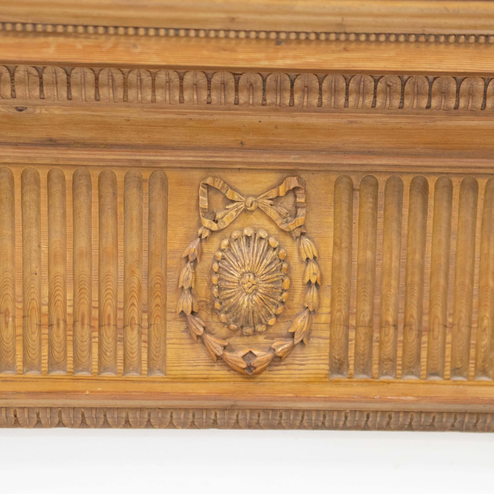 photo for sale Antique Georgian Pine Wooden Fireplace Surround