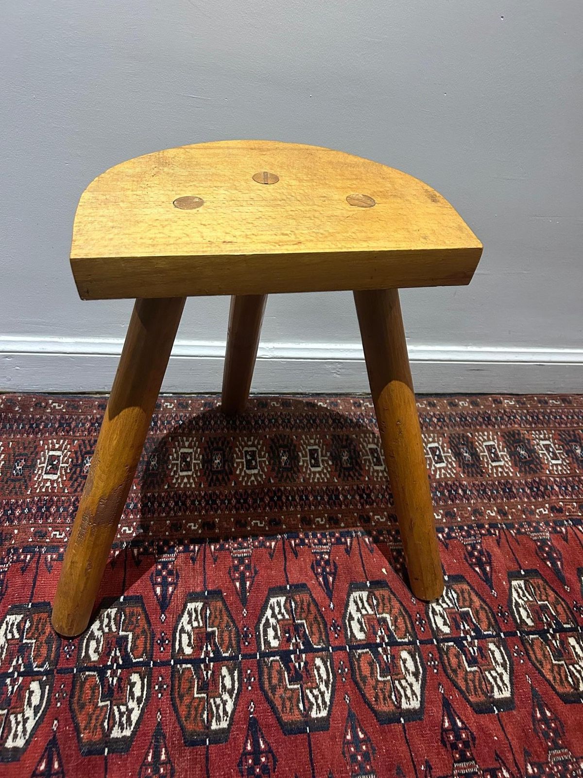 Brutalist Scandinavian Stool, 1950s photo for sale