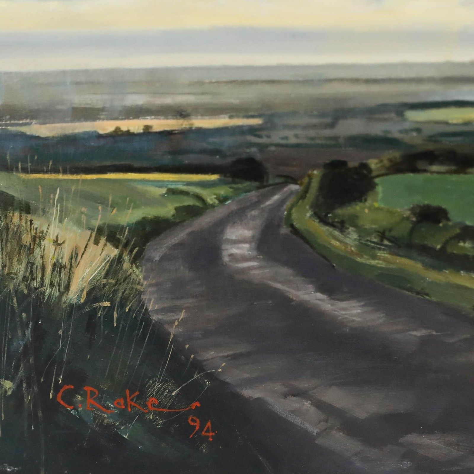 Charles Rake (B.1946) 20th Century Oil, Brightening Sky photo Art