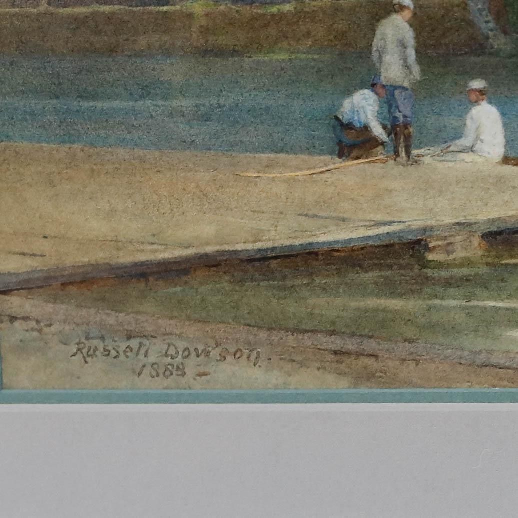 Russell Dowson (1841 1914) Framed 1888 Watercolour, Windsor From The Thames photo buy