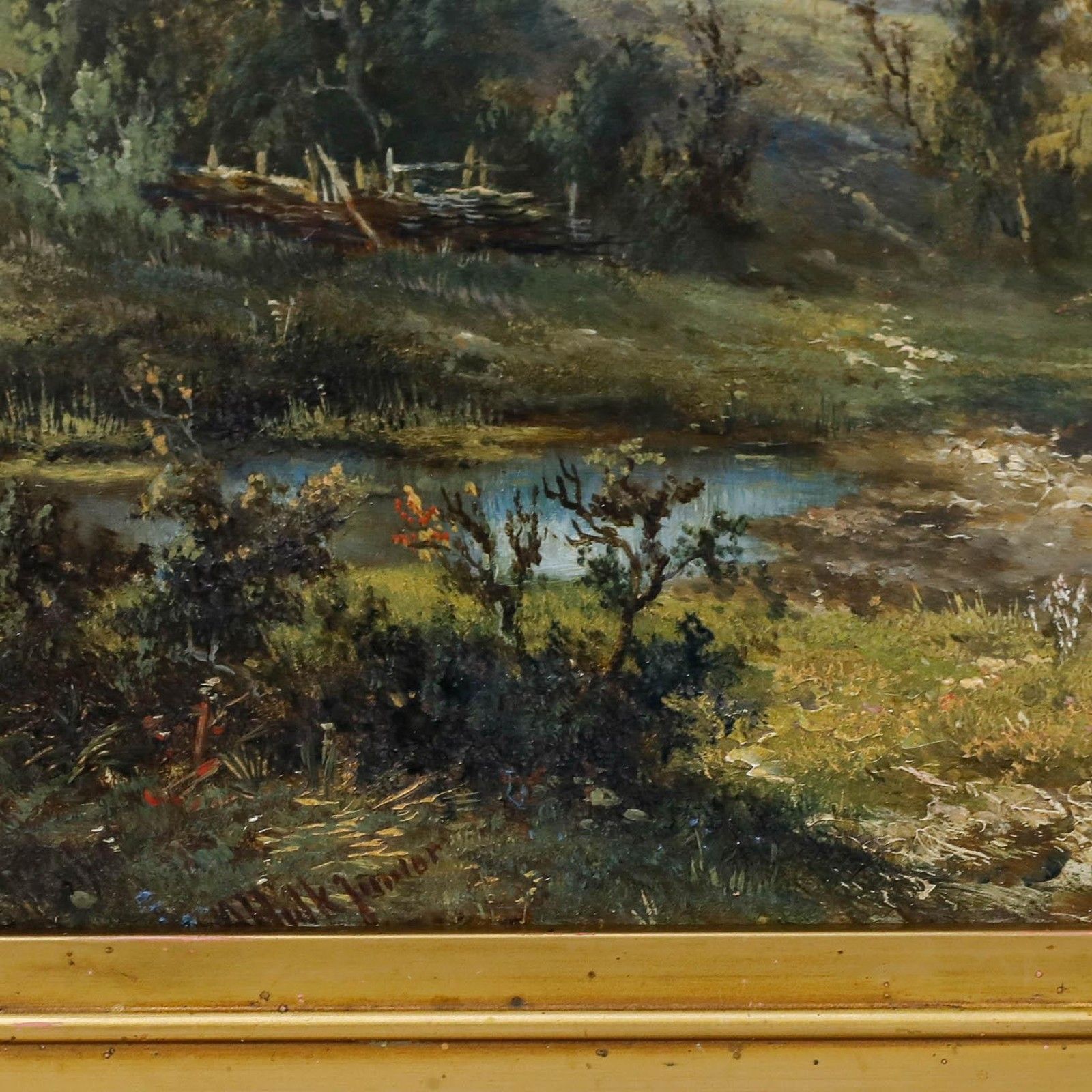 Abraham Hulk Junior (1851 1922) Framed Late 19th Century Oil, Drying Washing photo vinterior