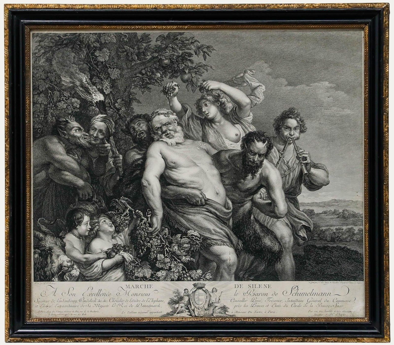 De Launay (1739 1792) After Rubens (1577 1640) Engraving, Marche De Silene