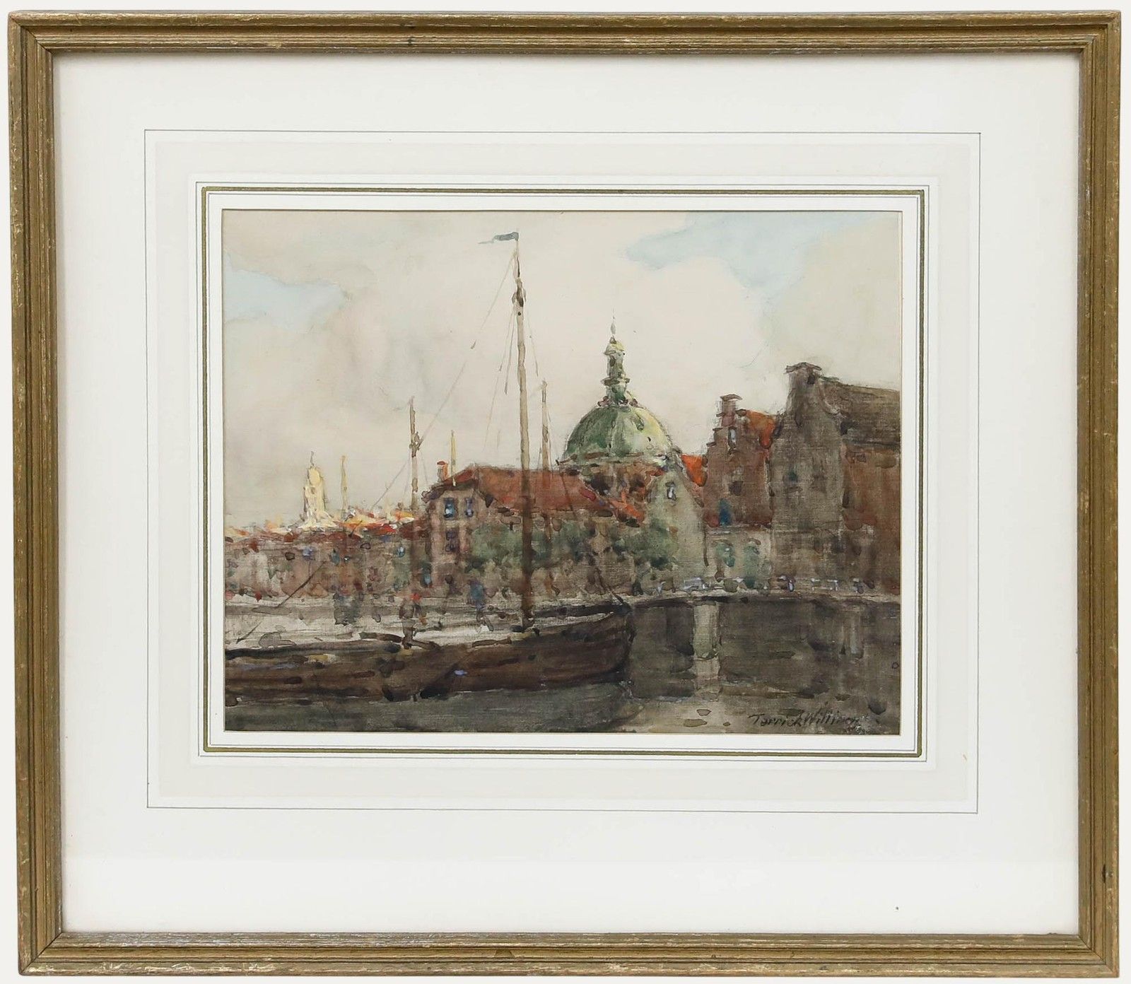 Terrick Williams Ra (1860 1936) Framed Watercolour, Leyden, Holland