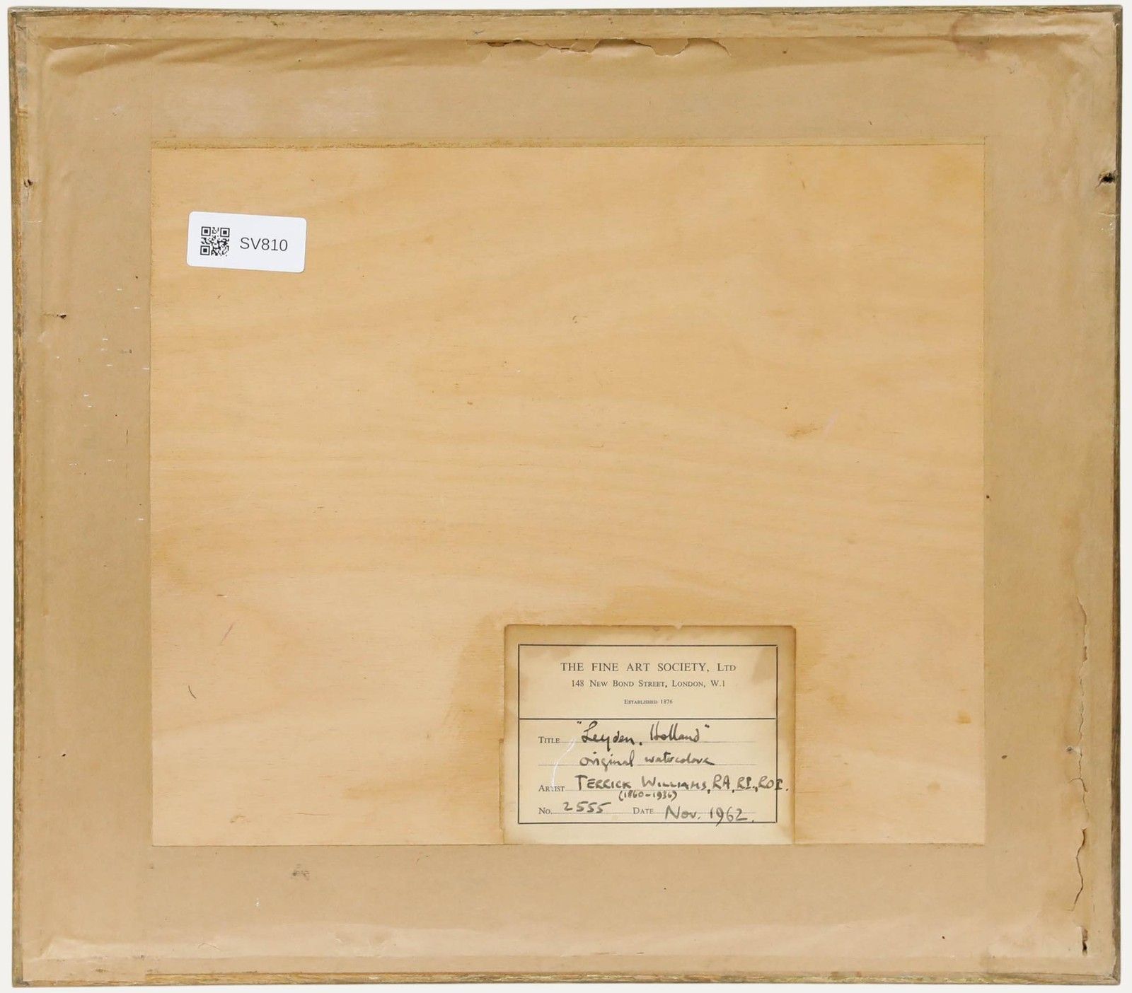 Terrick Williams Ra (1860 1936) Framed Watercolour, Leyden, Holland photo for sale