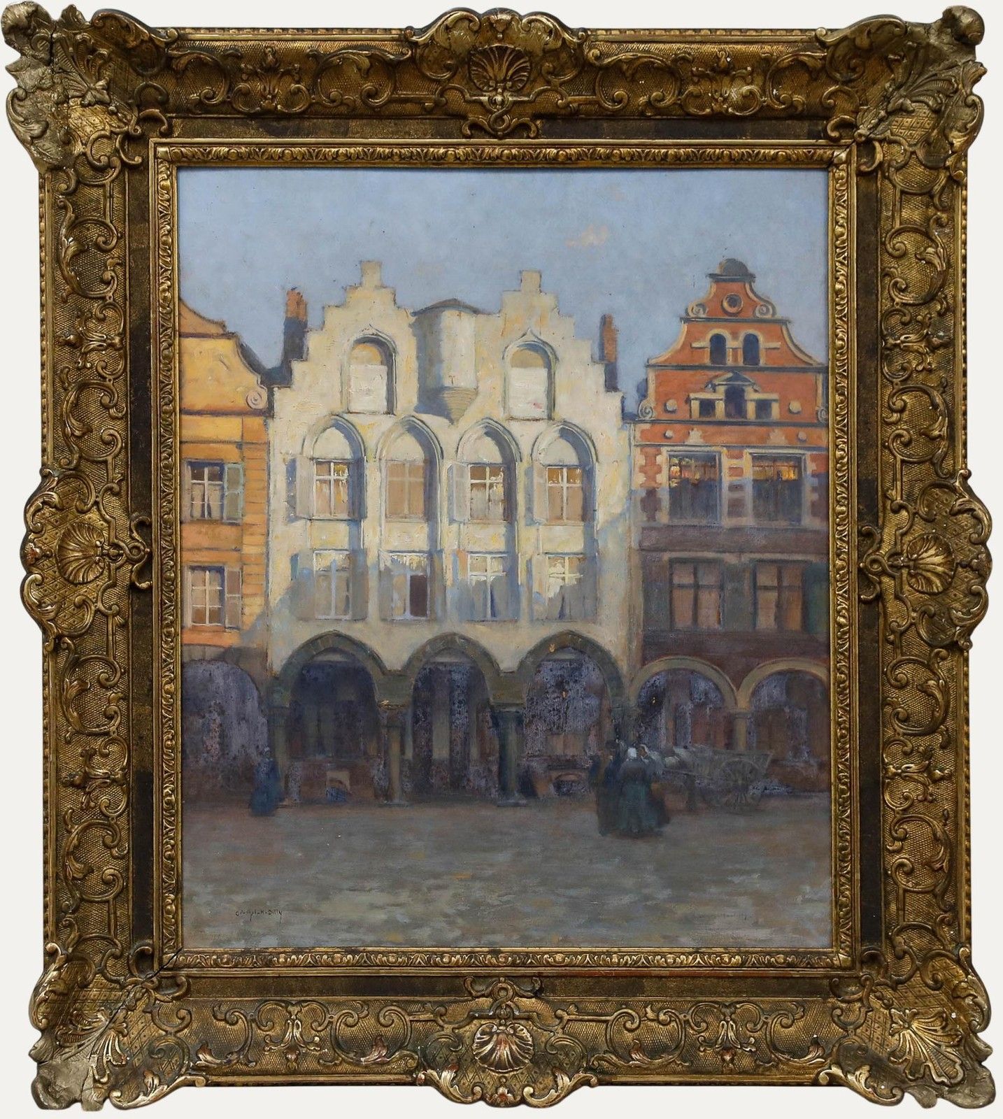 Dilly Georges Hippolyte (1876 1942) Framed Early 20th Century Oil, Arras