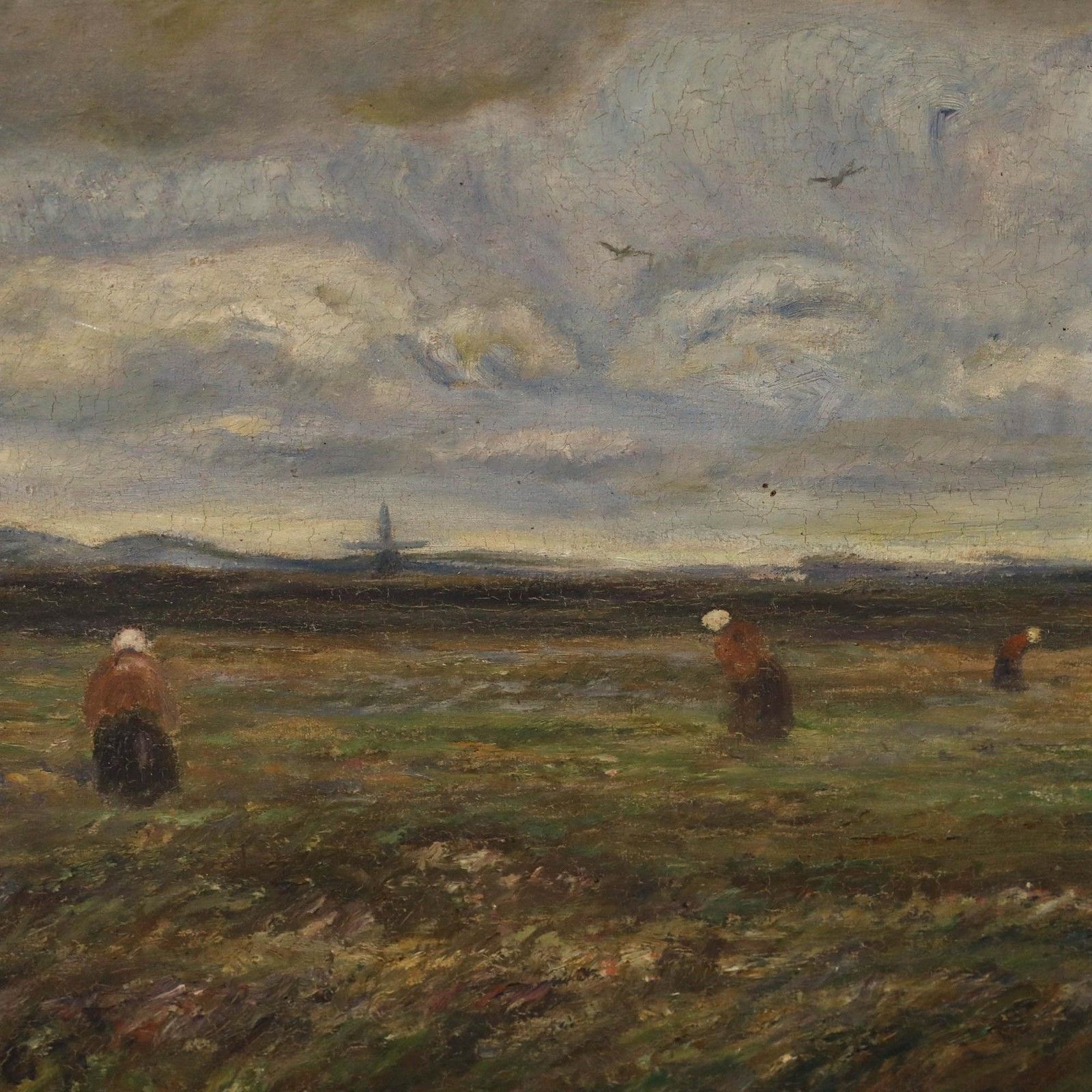 H. Kugel Dutch School 1923 Oil, Windswept Landscape photo 650.0