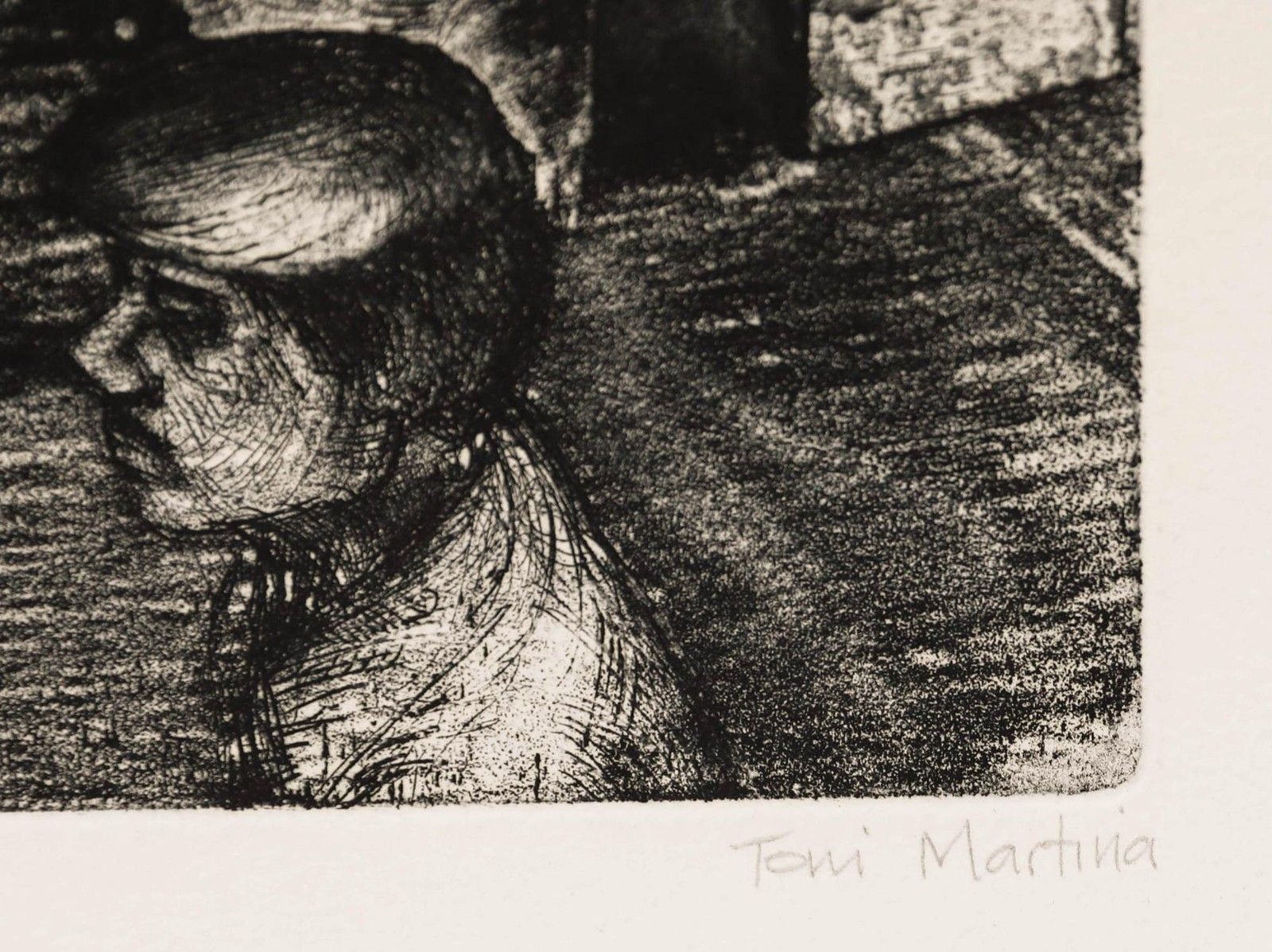 Toni Martina Re (1956 2017) 20th Century Etching, Market Row, Brixton photo 175.0