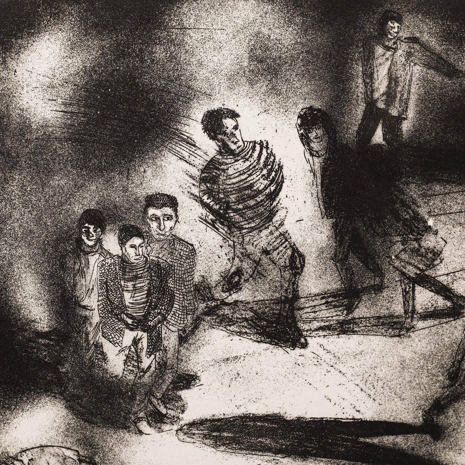 Toni Martina Re (1956 2017) 20th Century Etching, People Watching photo 175.0