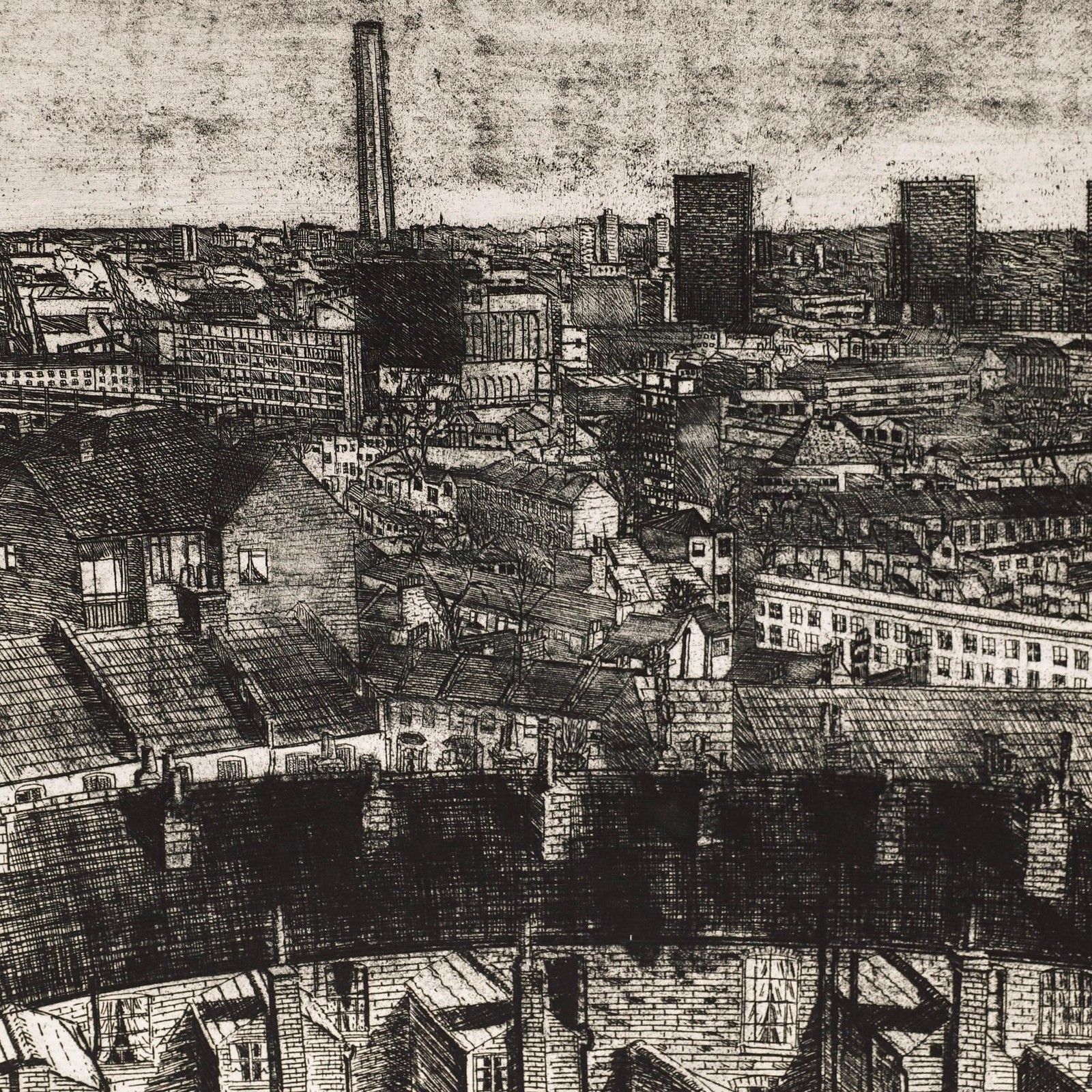 Toni Martina Re (1956 2017) 20th Century Etching, View Across London photo Art