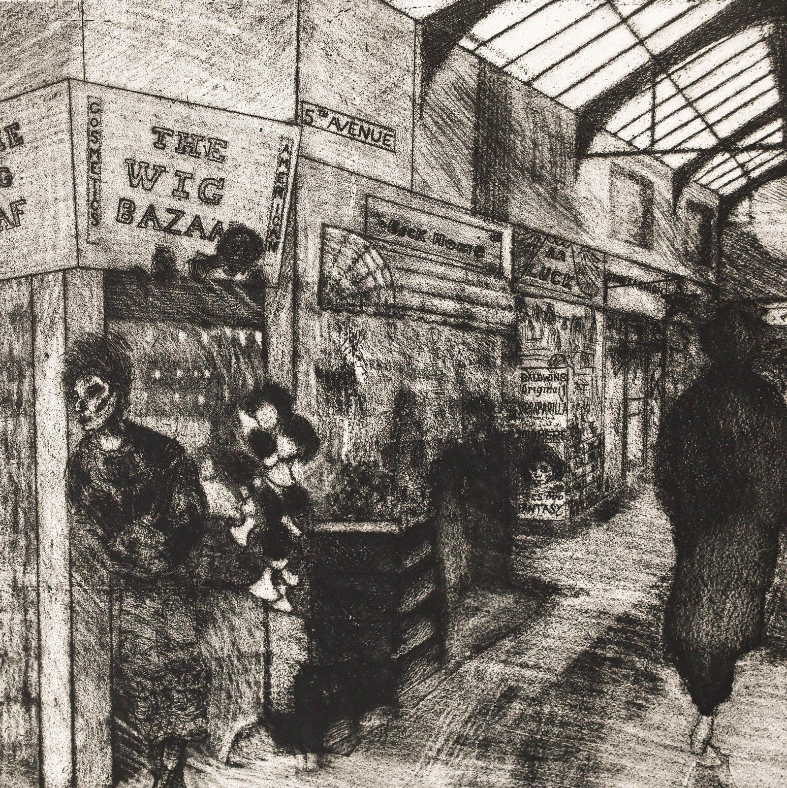 Toni Martina Re (1956 2017) 20th Century Etching, 5th Avenue Brixton photo Art