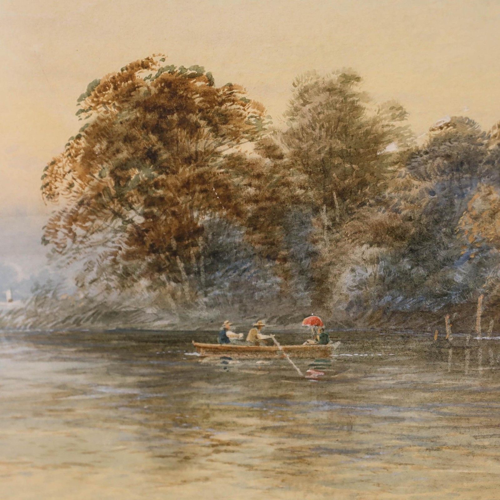 William Henry Vernon (1820 1909) Framed Watercolour, Punting On The River photo 325.0
