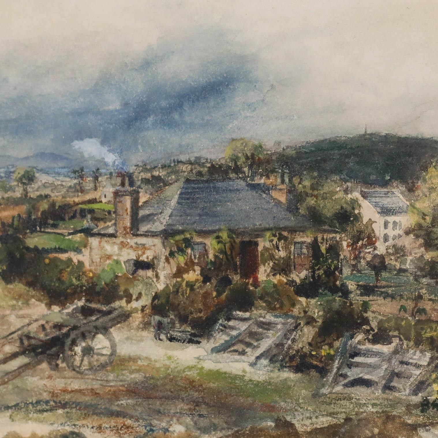 Frederick Sohns (Fl.1880 1901) Late 19th Century Watercolour, Juniper Green photo Art