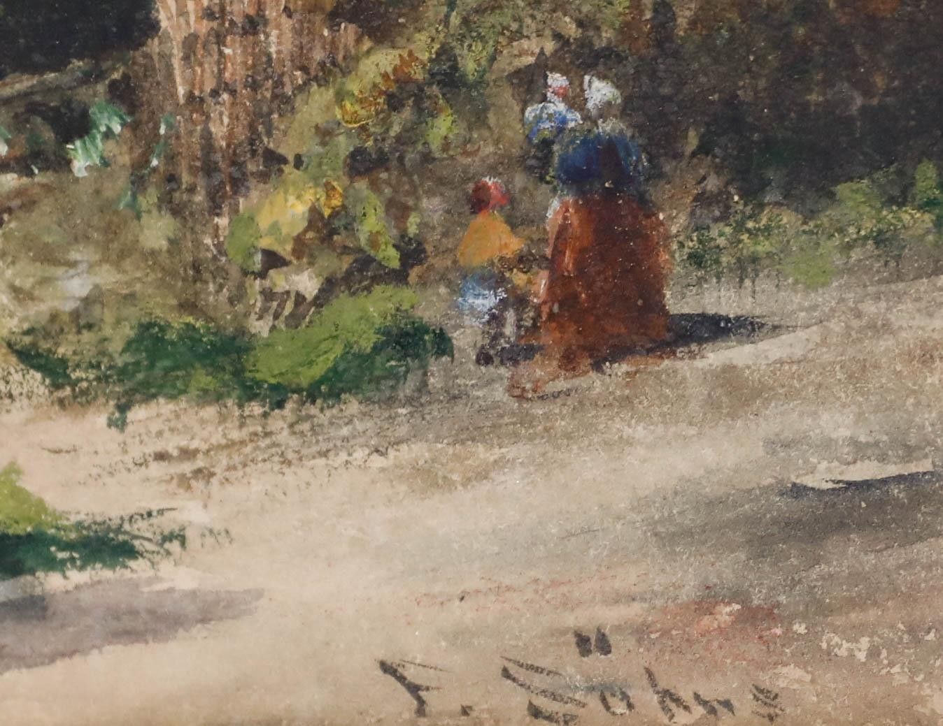 Frederick Sohns (Fl.1880 1901) Late 19th Century Watercolour, Juniper Green photo buy