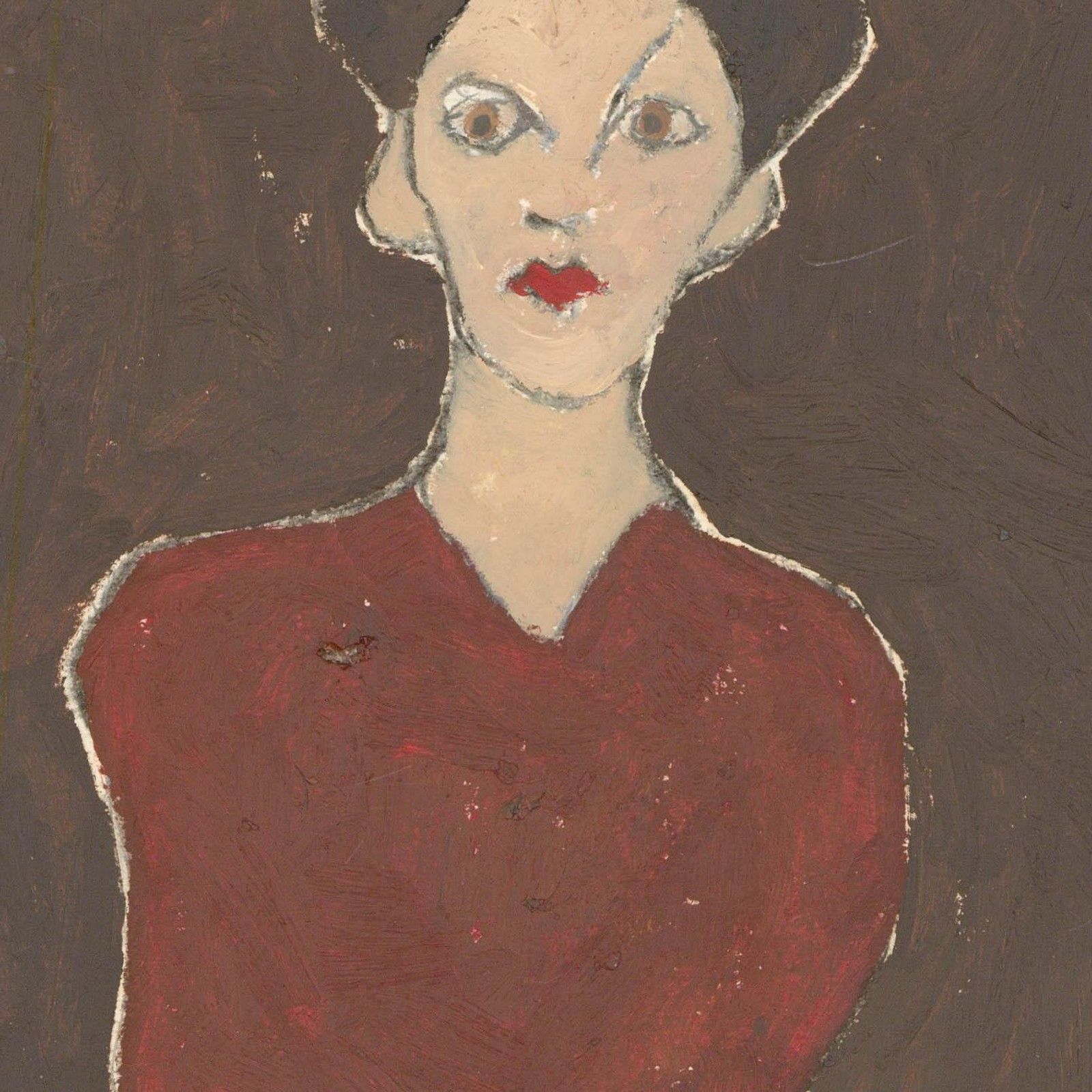 Ben Carrivick Contemporary Oil, Red & Orange Outfit photo for sale