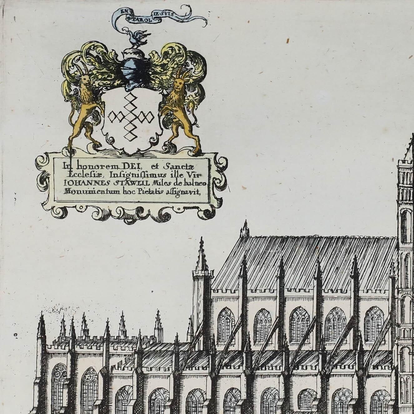 Daniel King After Richard Newcourt 17th Century Etching, Exeter Cathedral photo 175.0