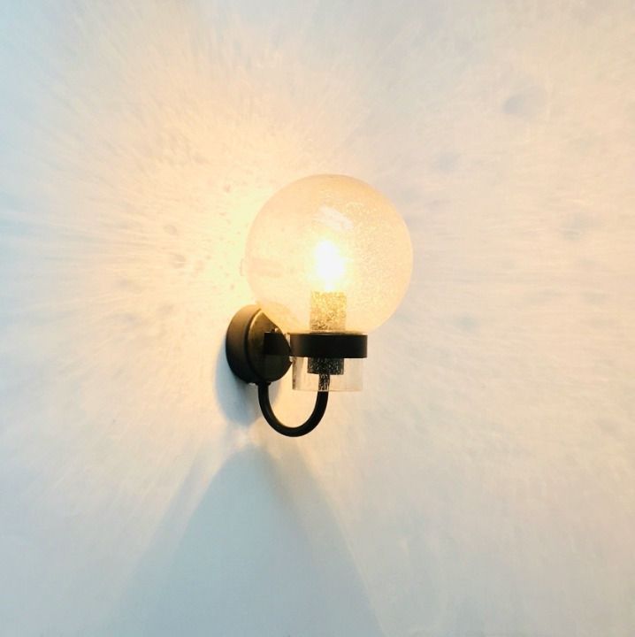 Set Of 3 Vintage Glass Wall Lights From Limburg, Germany, 1970s/1980s photo vinterior
