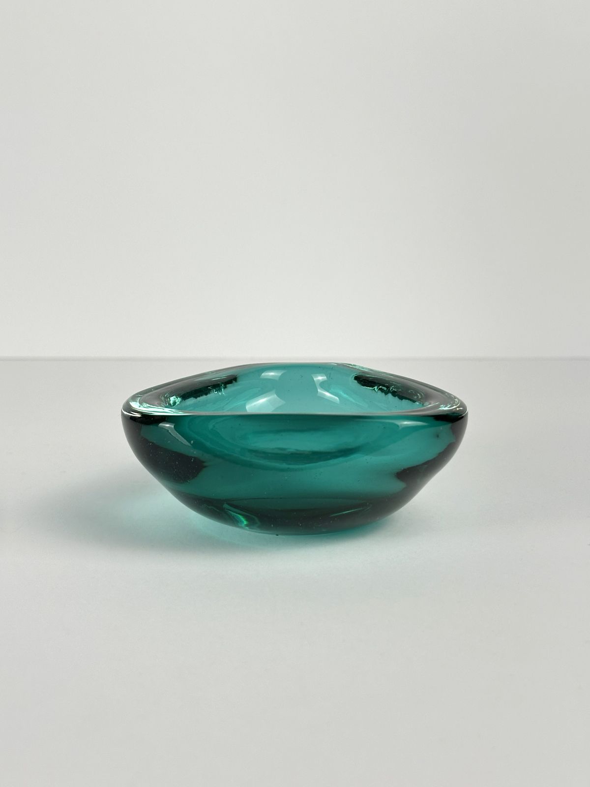 Small Green Murano Glass Geode Bowl By Archimede Seguso, Mid Century Italian photo for sale