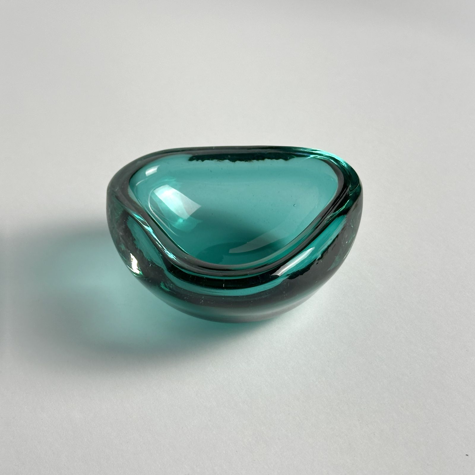 Small Green Murano Glass Geode Bowl By Archimede Seguso, Mid Century Italian photo 330.0