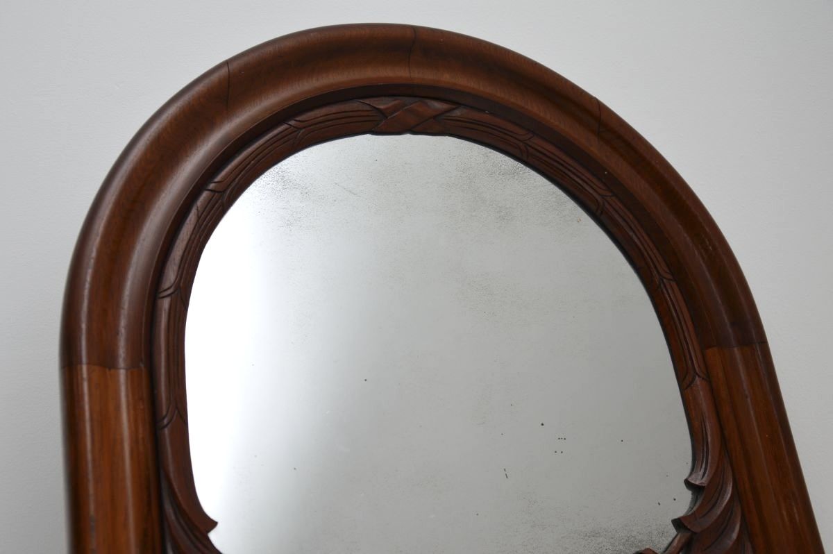 Antique Victorian Carved Walnut Mirror photo buy