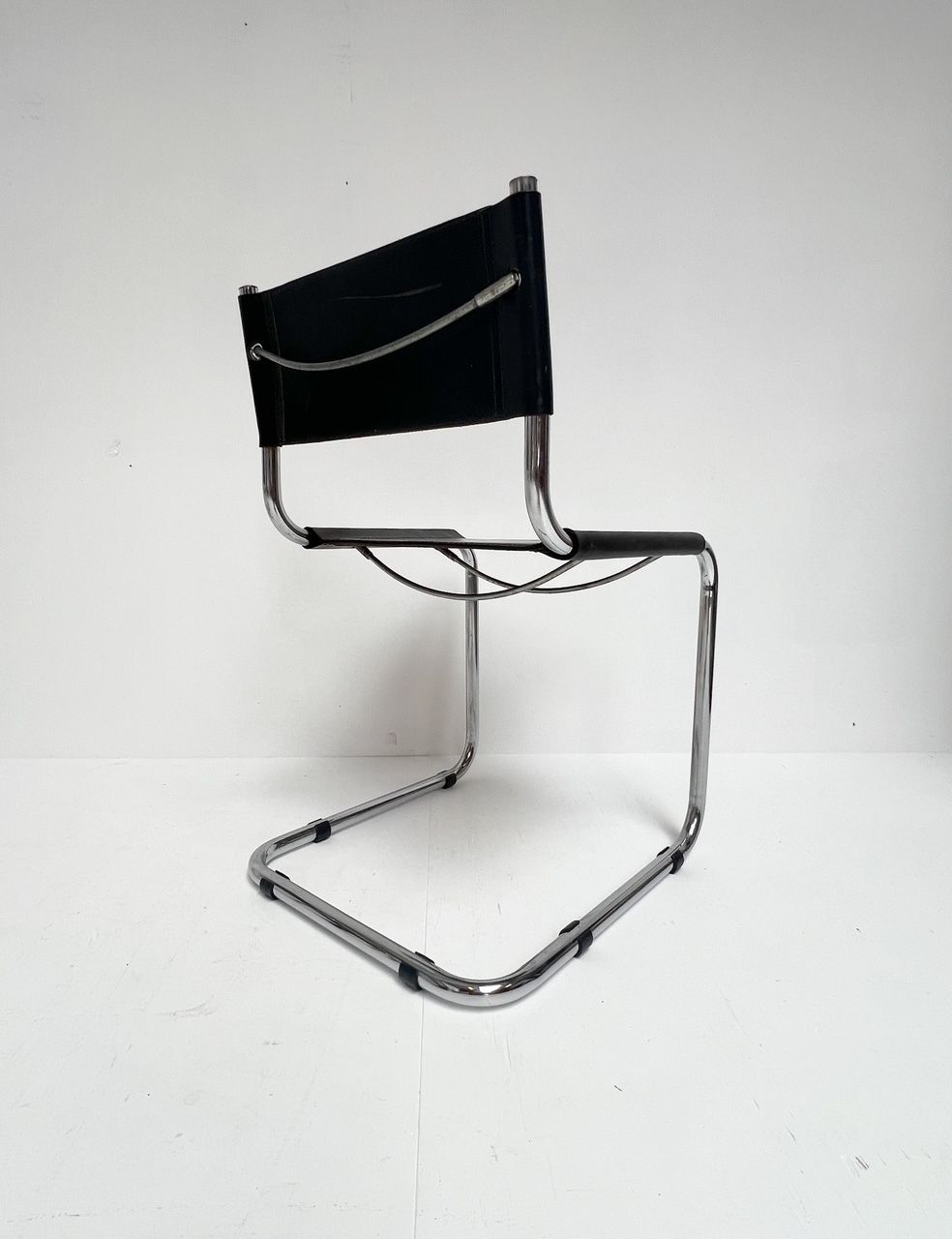 Furniture Set Of 4 Leather Marcel Breuer & Mart Stam Chairs, 1980s photo