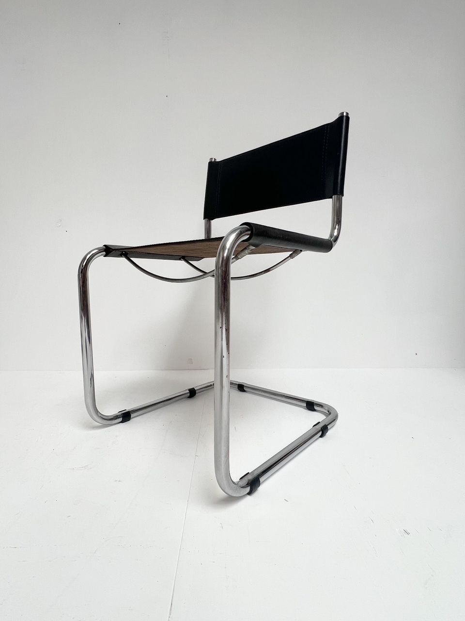 photo buy Set Of 4 Leather Marcel Breuer & Mart Stam Chairs, 1980s