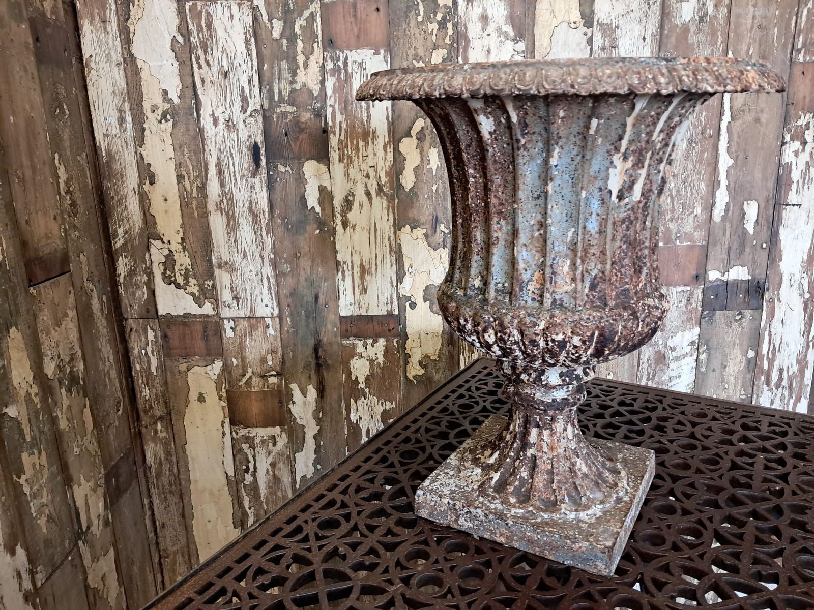 19th Century French Cast Iron Urn photo vinterior