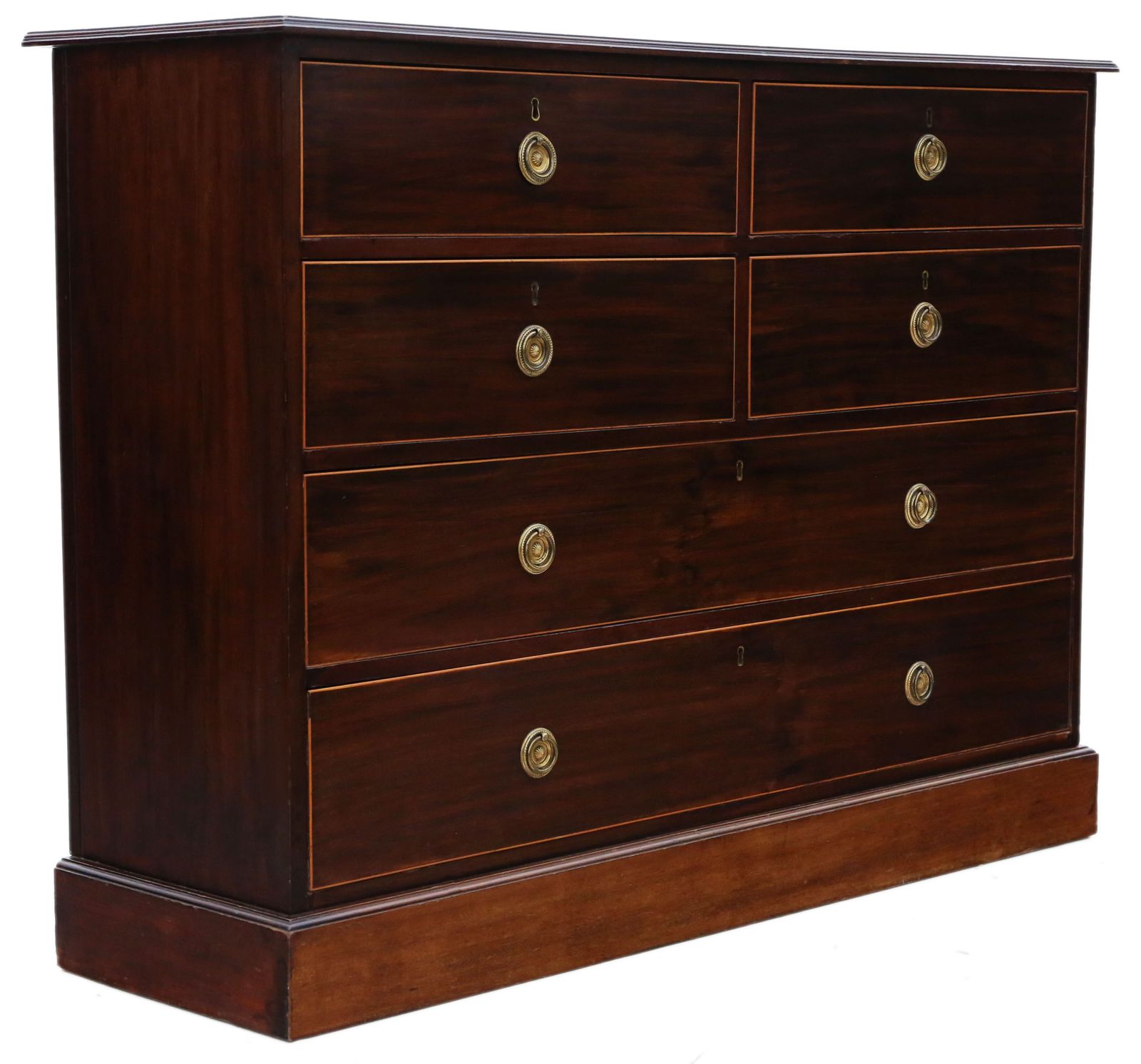Antique Fine Quality 19th Century Inlaid Mahogany Chest Of Drawers   Mawer & Stephenson photo 2495.0