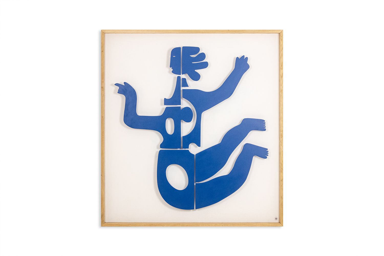 Antonine De Saint Pierre. Eva Panel In Navy Blue Lacquered Metal. Contemporary