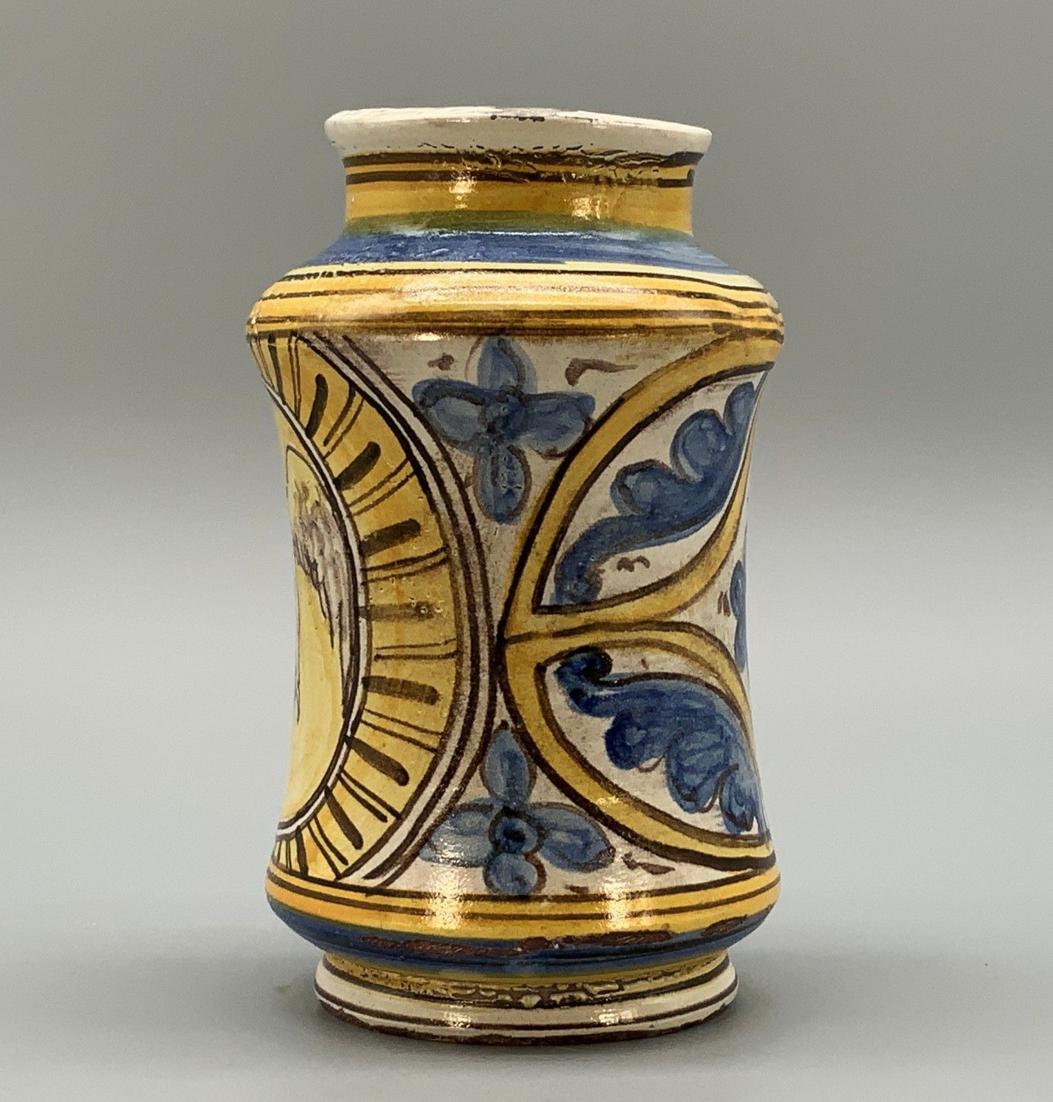 Italian Majolica Albarello Pharmacy Wet Drug Jar 18th/19th Century Faience Large photo 650.0