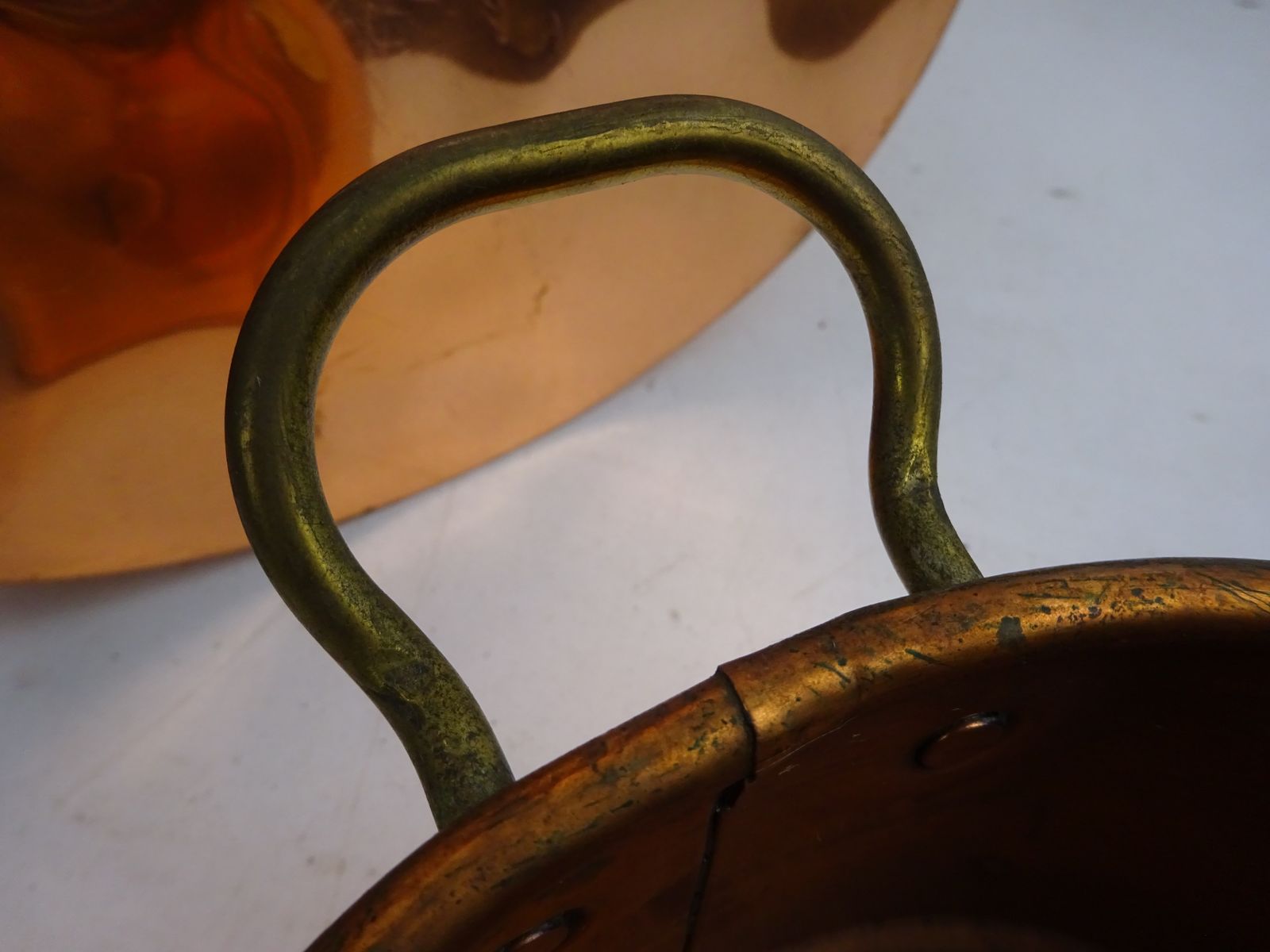 photo for sale Set Of 3 Copper And Brass Trough Planters