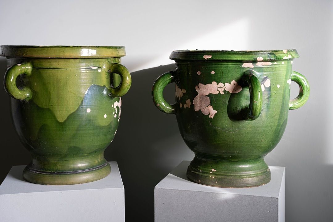 A Pair Of Large French Castelnaudary Vases photo buy