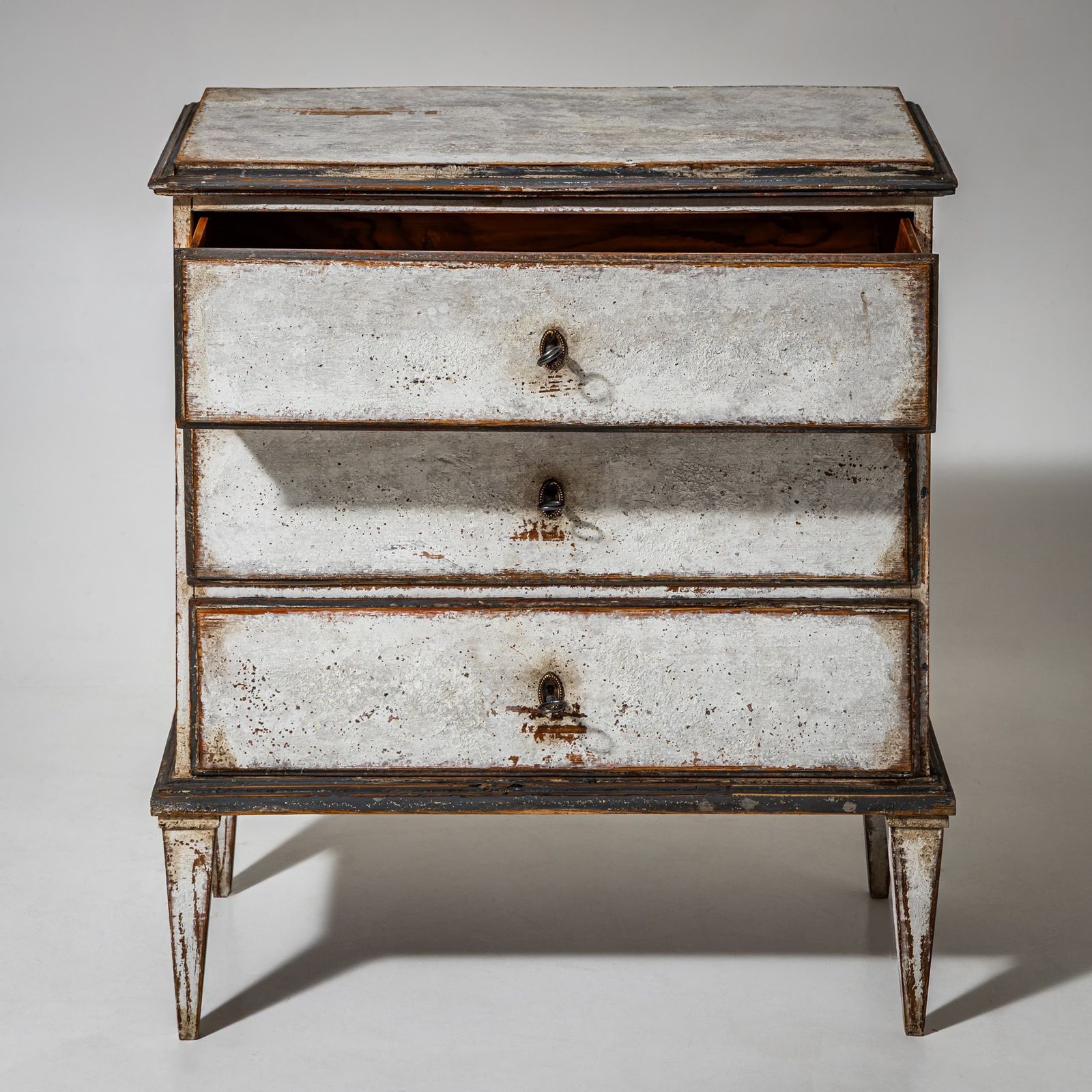 Gray Painted Chest Of Drawers, 19th Century photo for sale