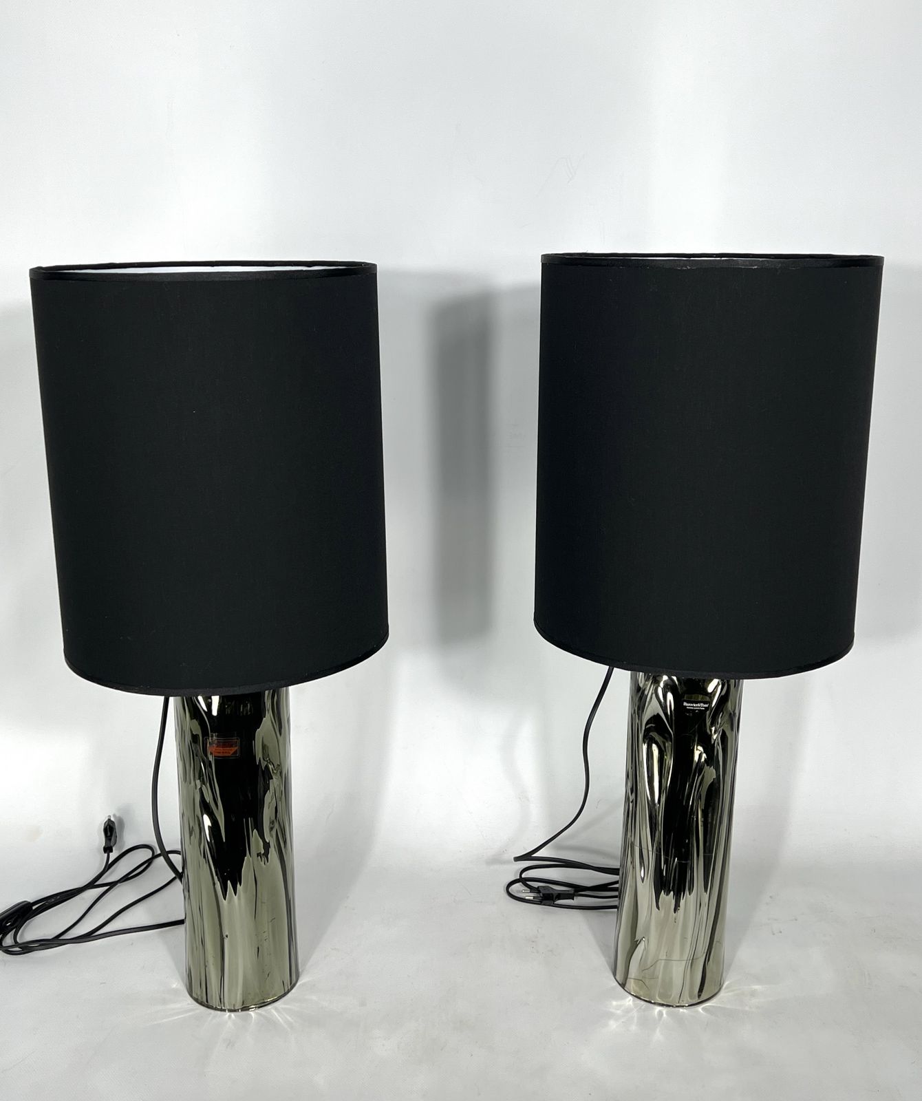 Barovier & Toso, Pair Of Murano Glass Table Lamps From 70s. Labeled photo for sale