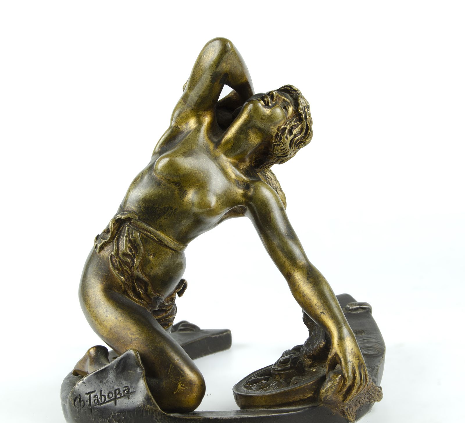 Early 20th Century Art Nouveau Bronze Sculpture 'Fortuna' By C. Tabora, France photo for sale
