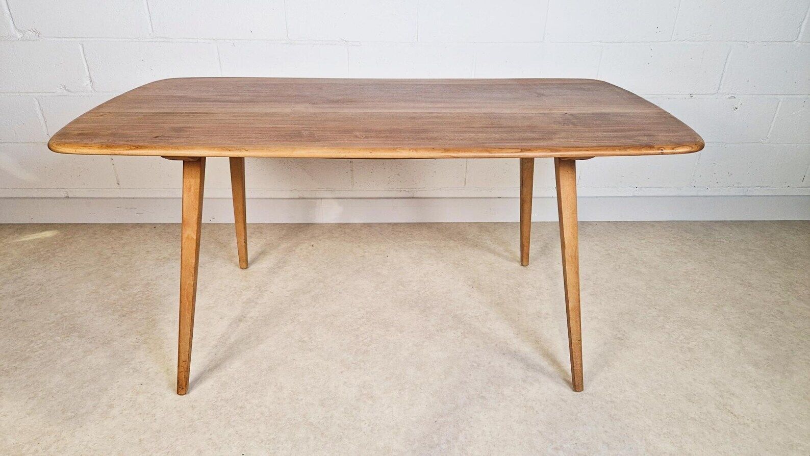 Ercol Windsor Vintage Mid Century Solid Elm Plank Table & Dining Chair Set Pg060 photo Meubels