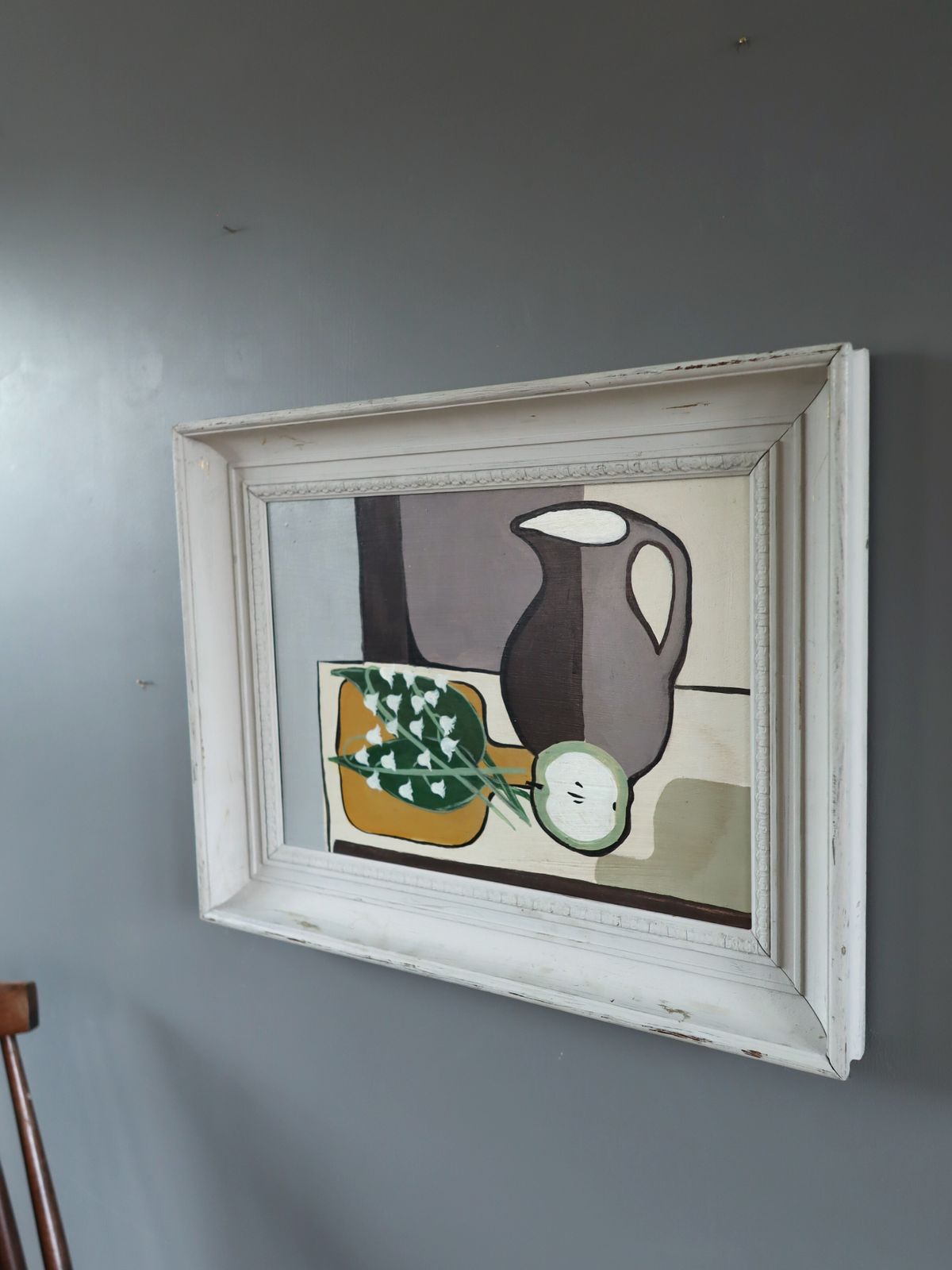 Lily Of The Valley & Jug Oil Painting photo Art