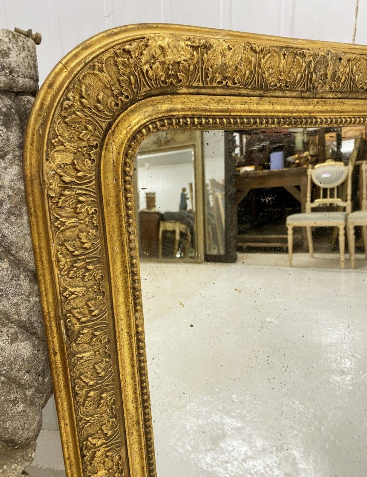 French Louis Phillipe Style Guilded Antique Mirror Delivery Available 0011. photo Home Decor