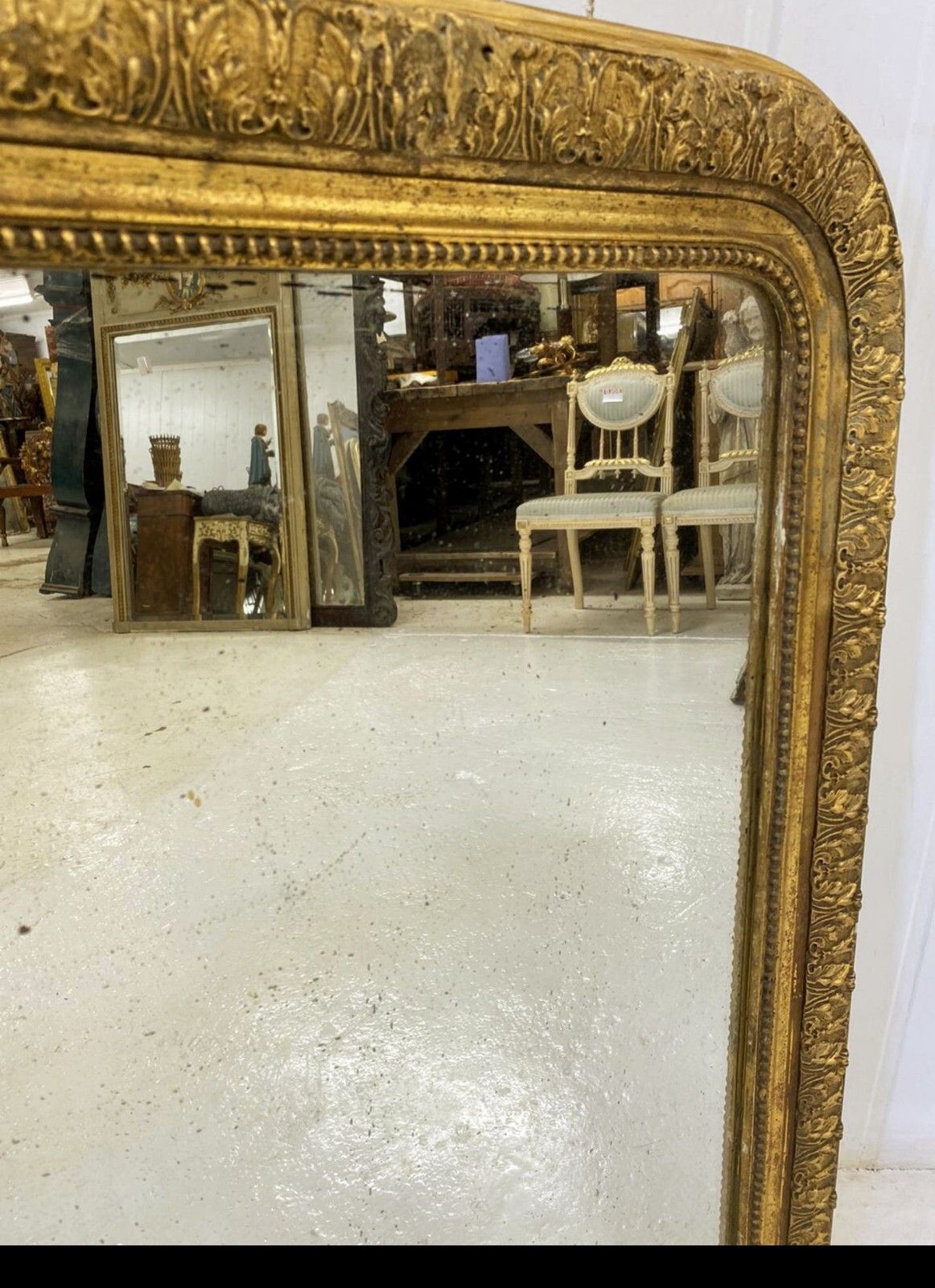 French Louis Phillipe Style Guilded Antique Mirror Delivery Available 0011. photo vinterior