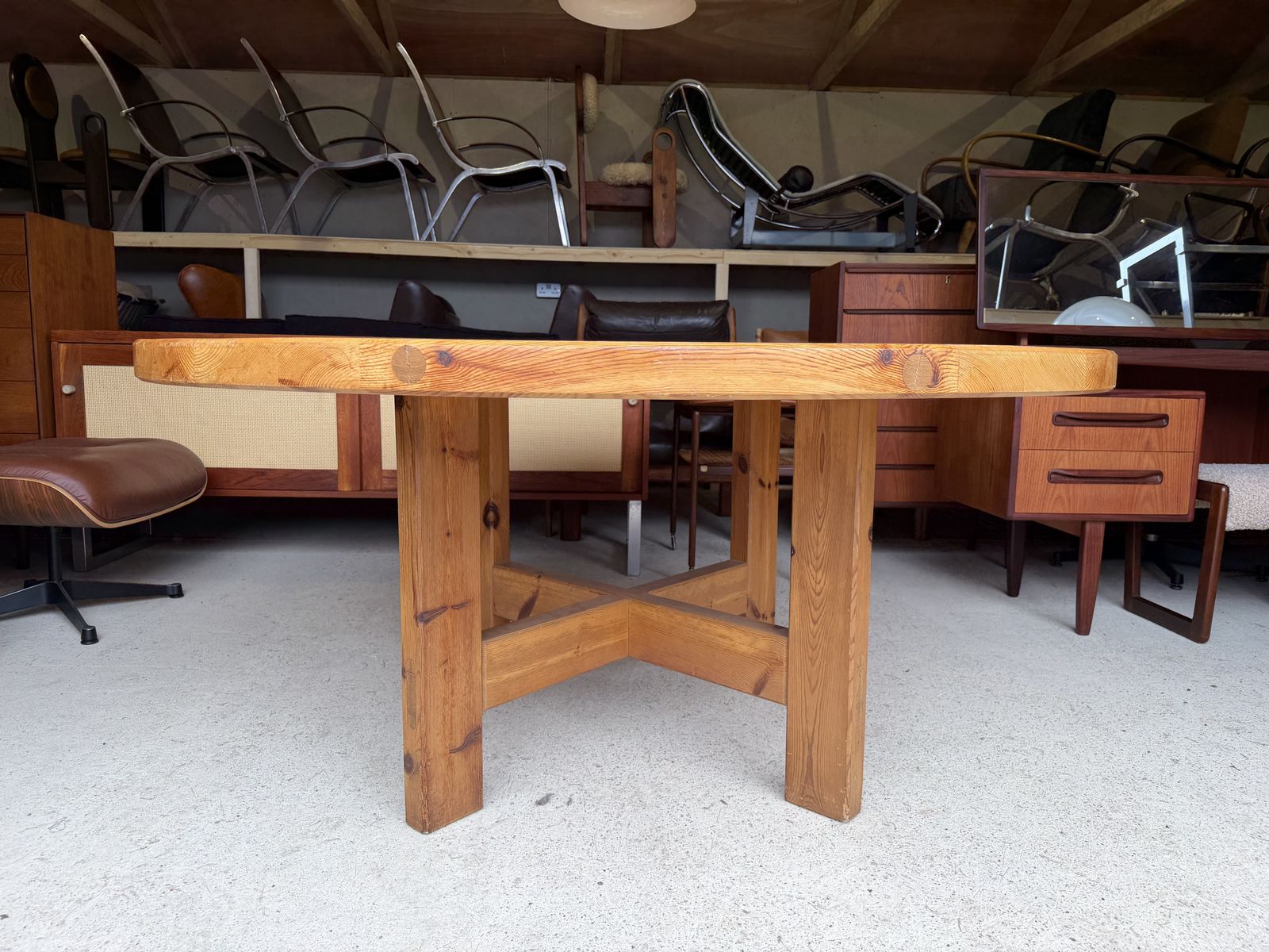 Large Pine Dining Table By Karl Andersson & Söner For Roland Wilhelmsson Sweden photo buy