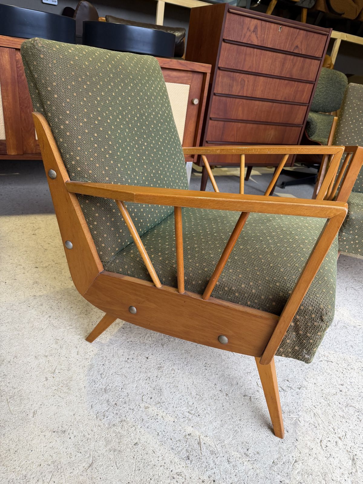 685.0 Mid Century Danish Style Armchairs, Set Of 2 Vintage Retro photo
