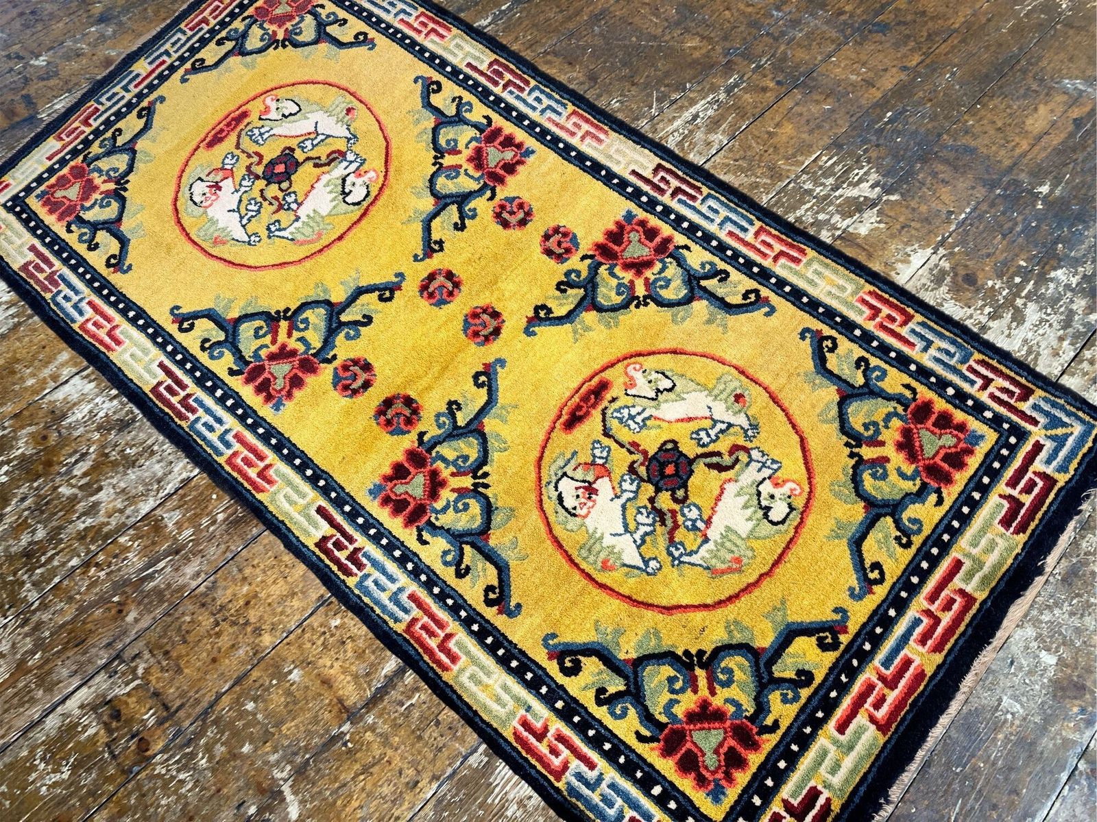Antique Chinese Ningxia Rug 1.50m X 0.76m photo vinterior
