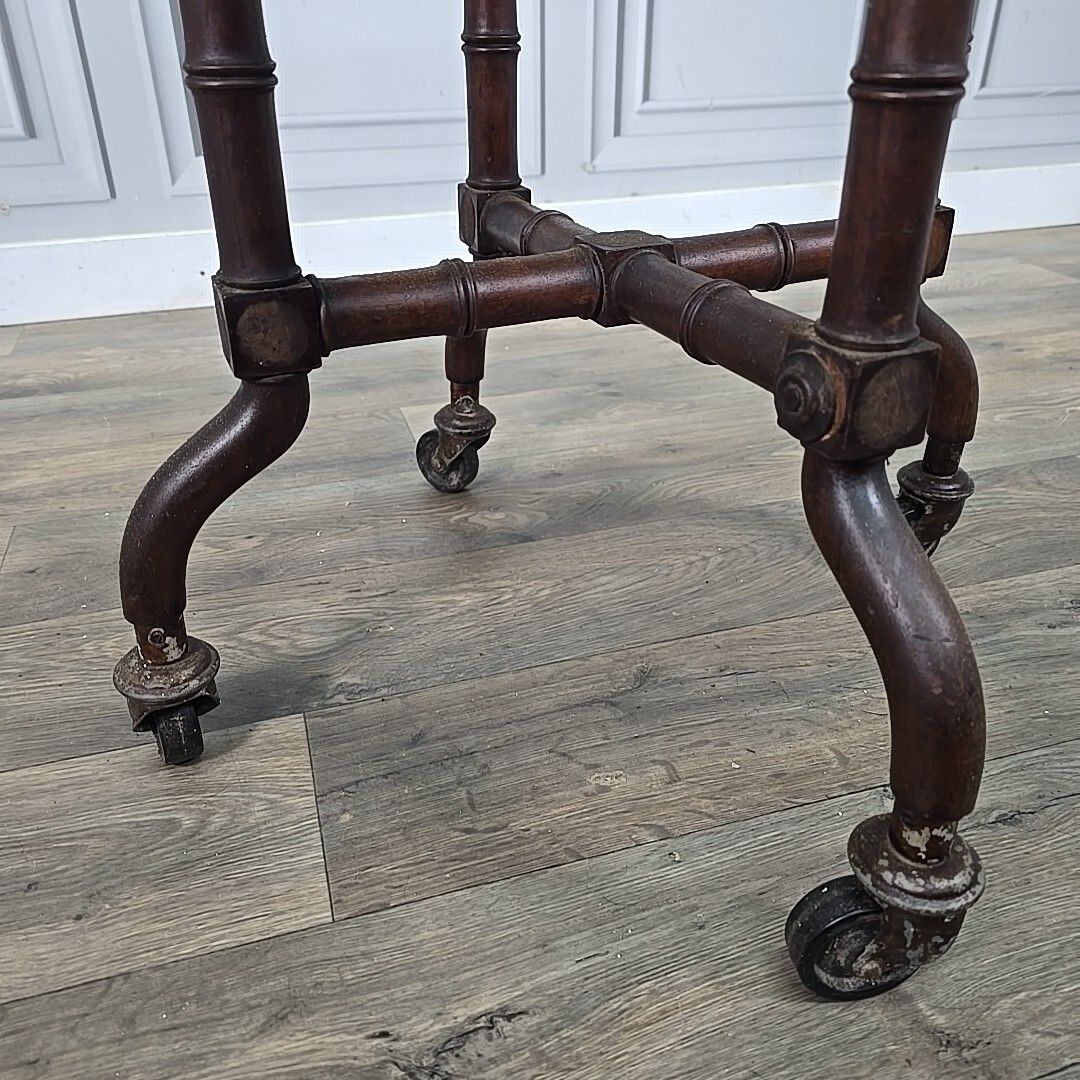 photo furniture Antique Occasional Games Table Wooden Turned John Taylor Edinburgh On Castors