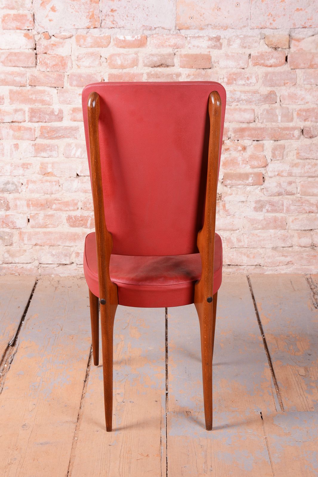 photo furniture Six Original Art Deco Chairs, By Jules Leleu For Stella, Polish, France, 1940s