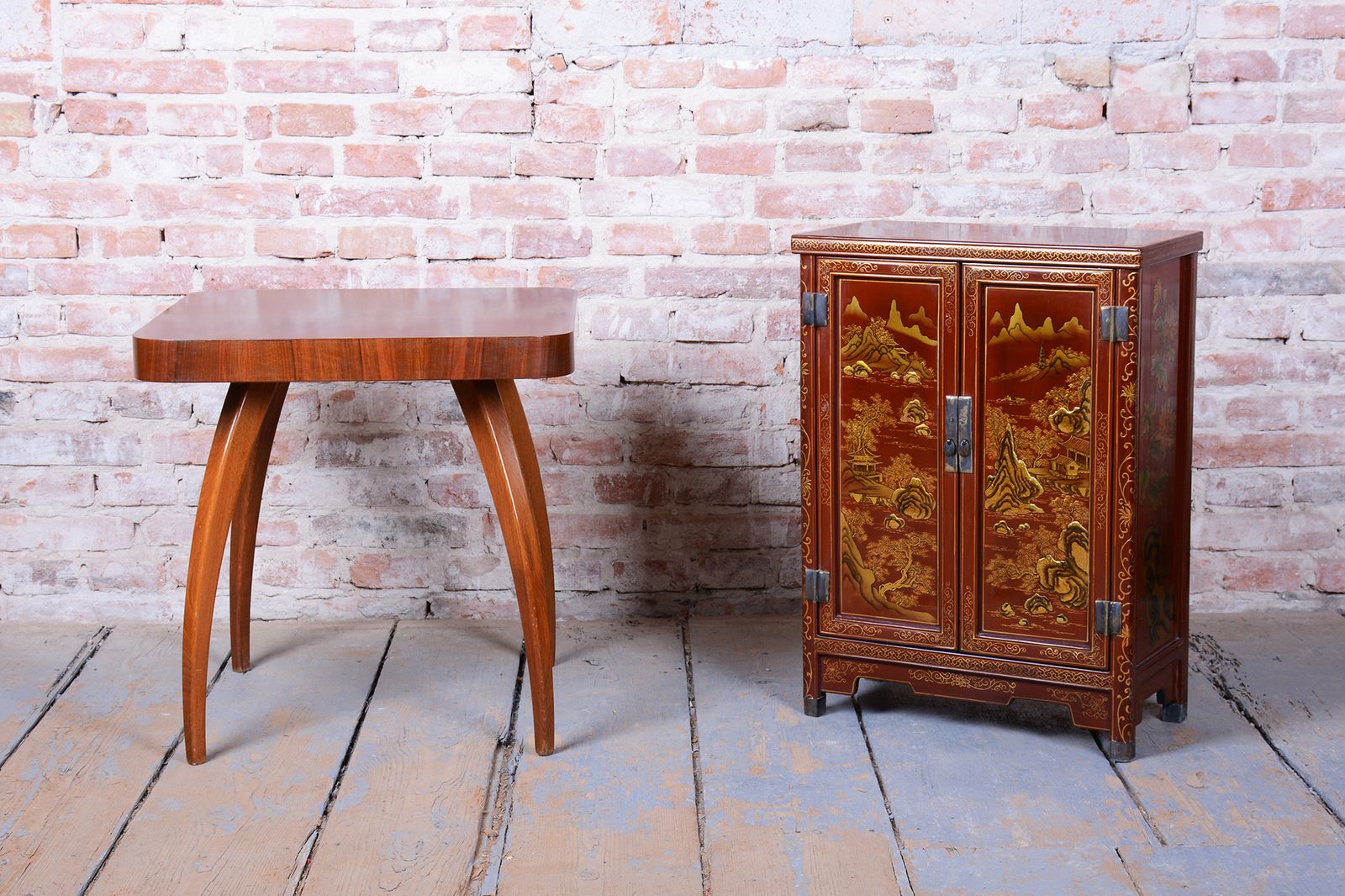 photo buy Original Asian Style Small Cabinet, Wood, Lacquer, Paint, China, 1850s