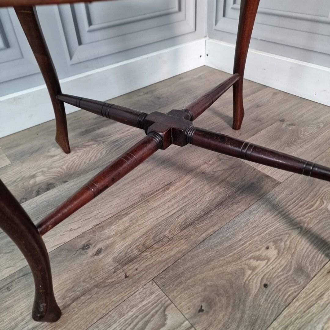 220.0 Antique Corner Chair Victorian Wooden Inlaid Carver Armchair Hall Mahogany photo