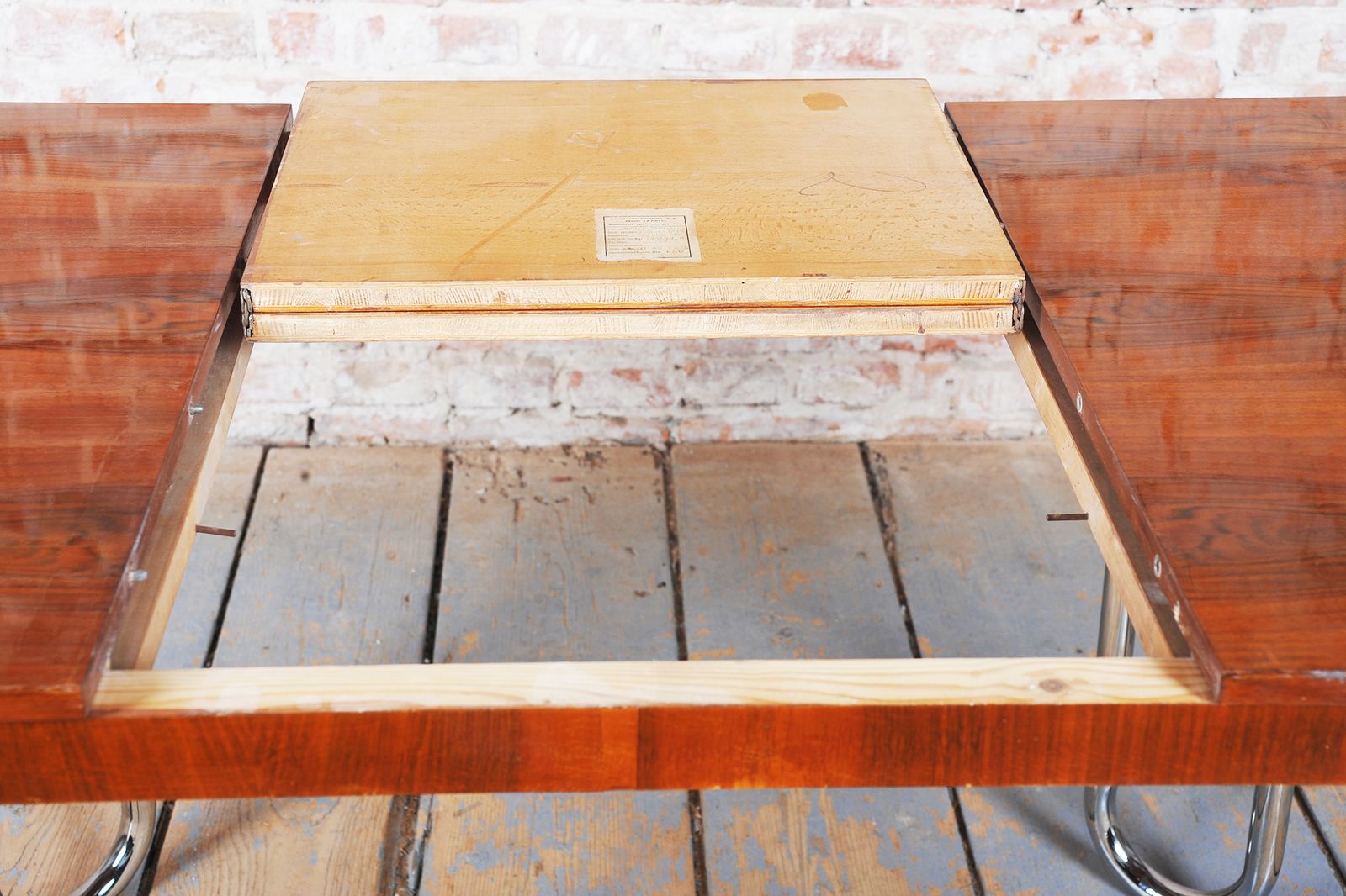 Restored Bauhaus Foling Table, By J. Halabala, Up Zavody, Oak, Czech, 1930s photo vintage